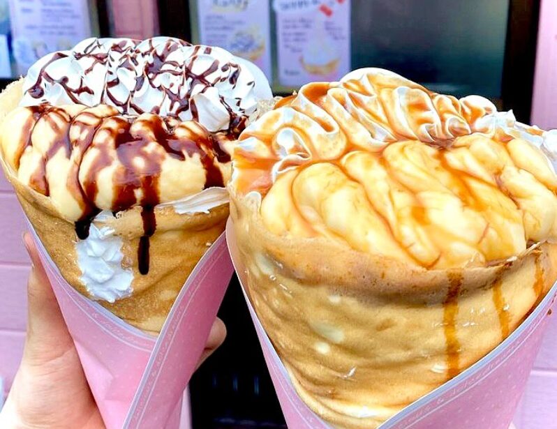 クレープ ラパンのwクリームいちごクレープ 四條畷市のコスパ最強クレープ専門店