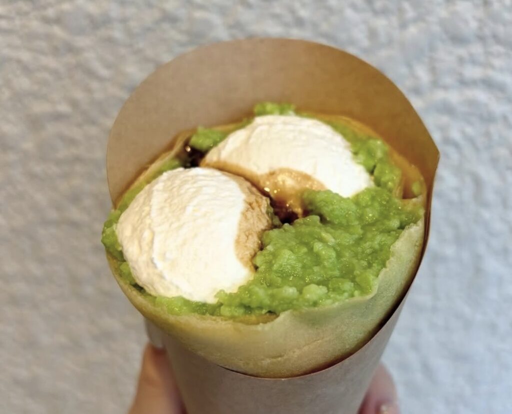 クレープえんどうのずんだクリームクレープ 阿倍野・南田辺の大阪クレープ専門店