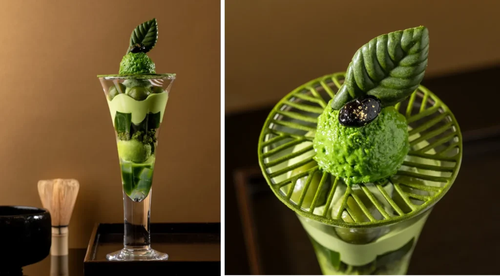 alt="大阪 抹茶スイーツ 茶寮都路里 抹茶パフェ"
濃厚抹茶パフェ