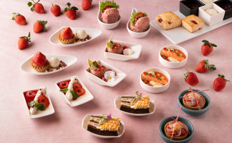 インターコンチネンタルホテルのいちごアフタヌーンティーの写真