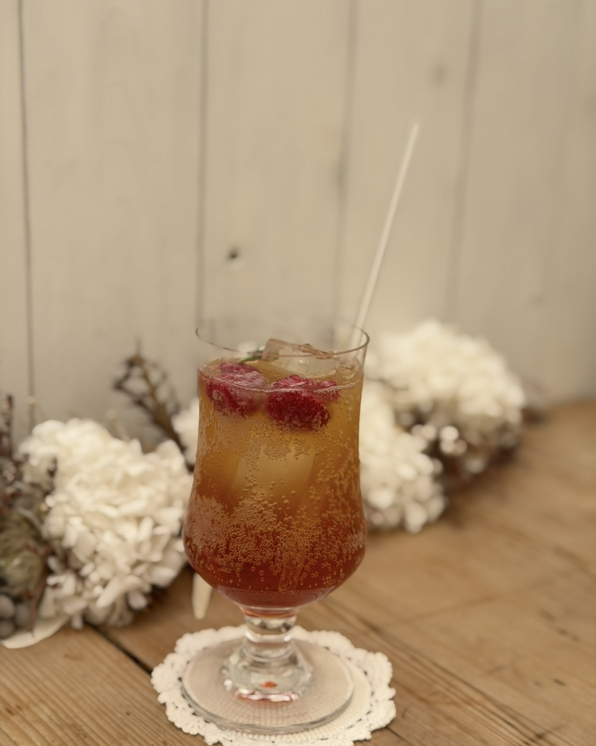 ラズベリーが入った喫茶 tameikiのドリンク